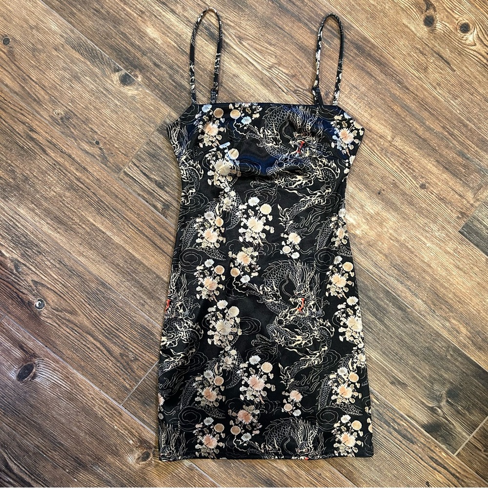 Urban Outfitters Dragon & Floral Mini Dress - XS